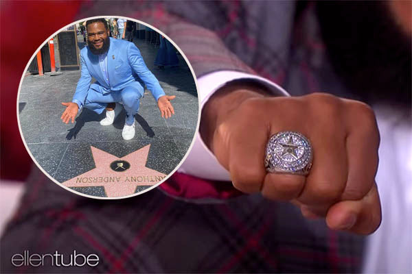 Anthony Anderson Shows Off His Hollywood Walk of Fame Ring on ‘Ellen Show’