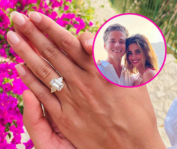 Victoria’s Secret Model Taylor Hill Shows Off Emerald-Cut Diamond Engagement Ring