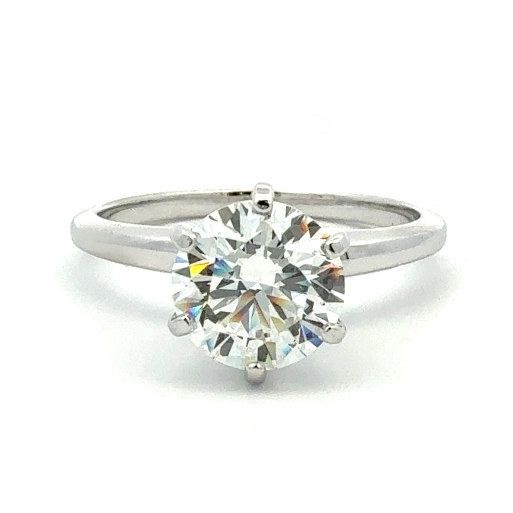 Diamond ring on a white background