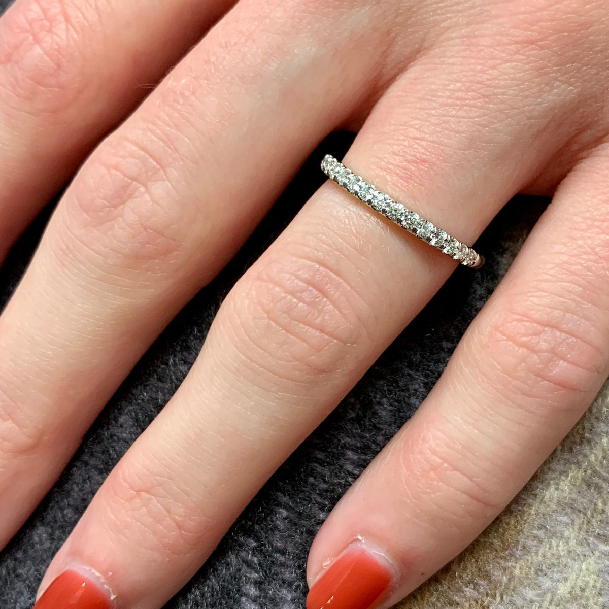 Fishtail Diamond Wedding Band by Classique Creations, LLC, SKU 110-25720, view 2 — Moses Jewelers