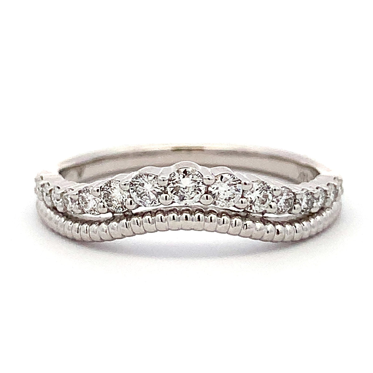 Curved Wedding Band by Allison-Kaufman, SKU 110-25769, view 4 — Moses Jewelers