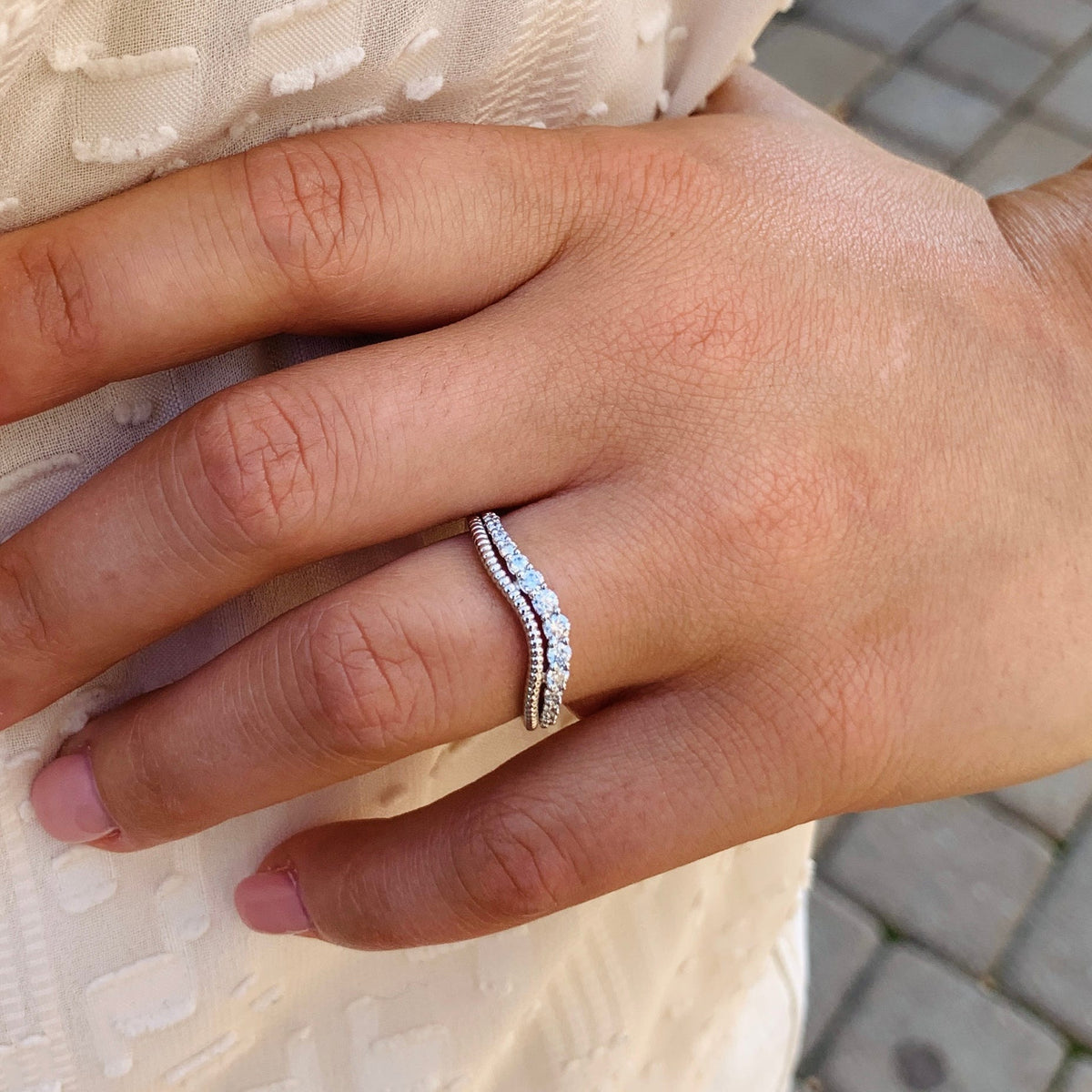 Curved Wedding Band by Allison-Kaufman, SKU 110-25769, view 2 — Moses Jewelers
