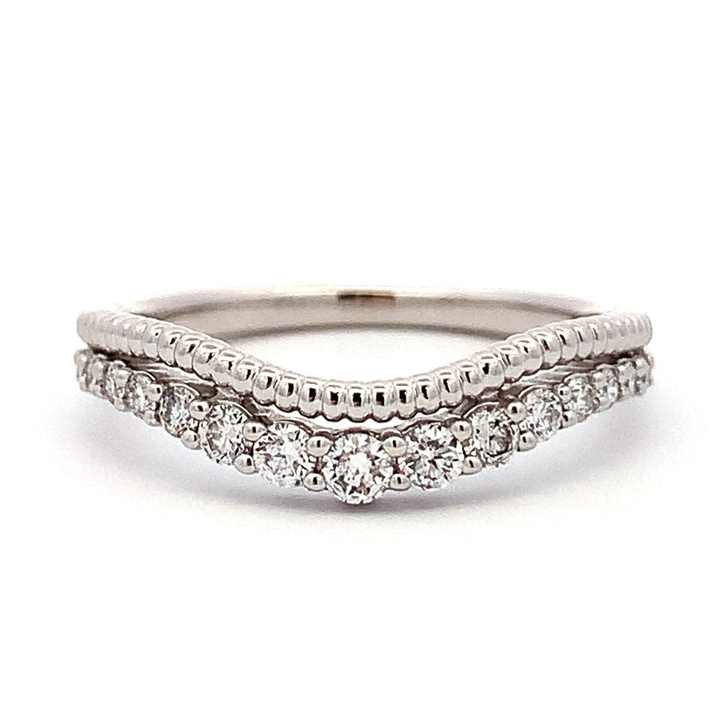 Curved Wedding Band by Allison-Kaufman, SKU 110-25769, main view — Moses Jewelers