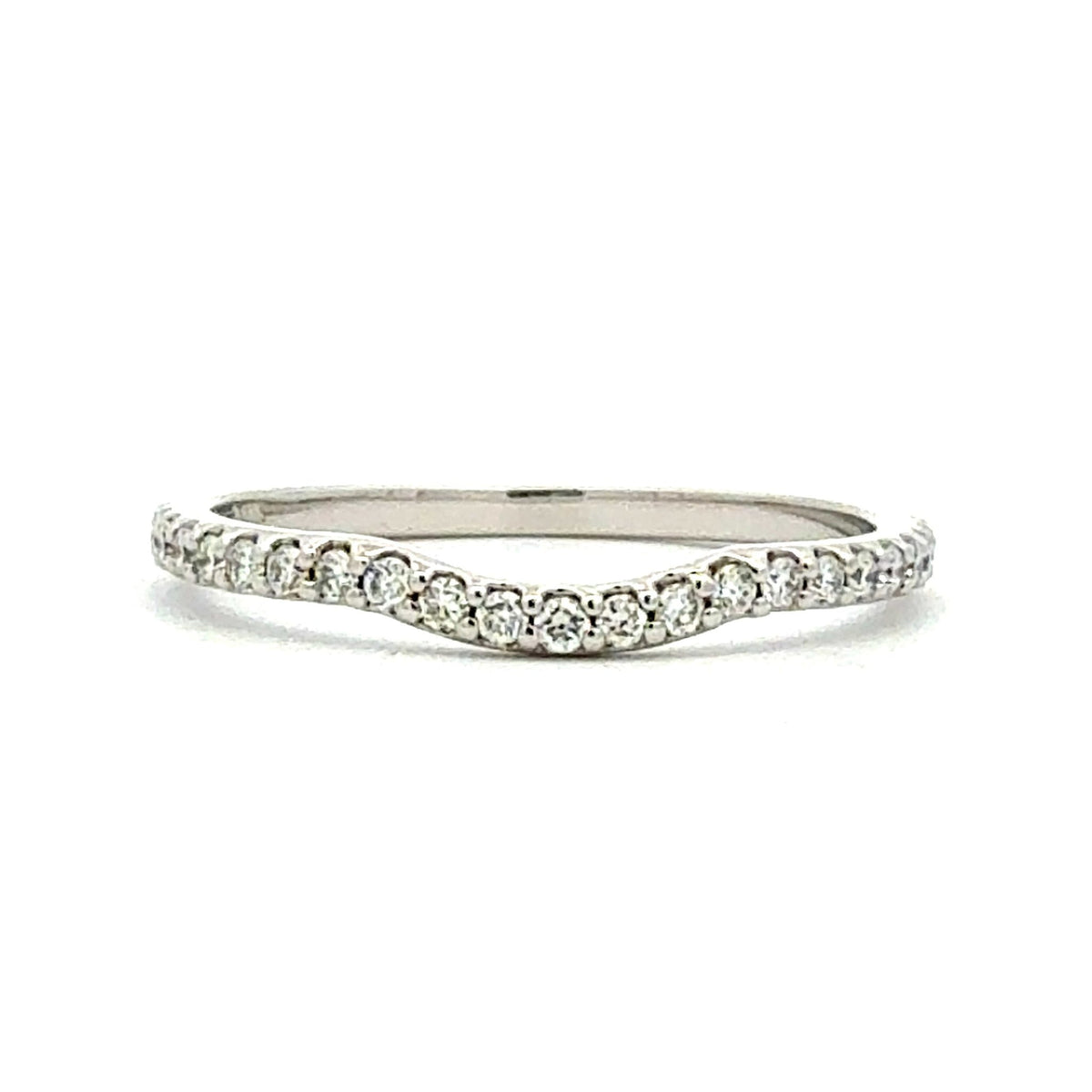 Curved Wedding Band by Stuller, SKU 110-25752, main view — Moses Jewelers