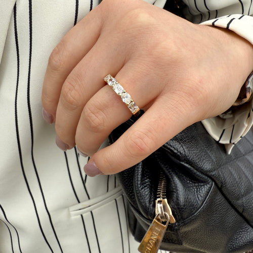 5-Stone Diamond Anniversary Band by Apex, SKU 120-08333, view 2 — Moses Jewelers