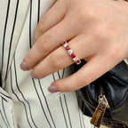Stackable Ruby & Diamond Band by Apex, SKU 120-08334, view 2 — Moses Jewelers