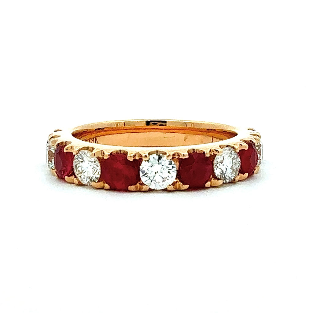 Stackable Ruby & Diamond Band by Apex, SKU 120-08334, main view — Moses Jewelers