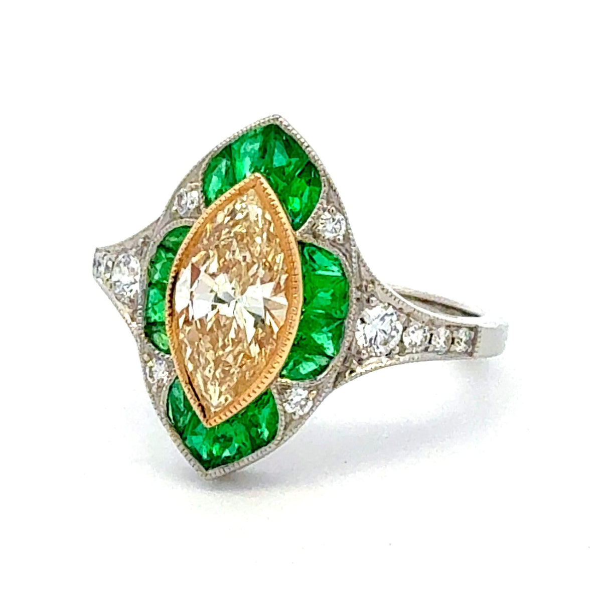 Fancy Light Yellow Diamond Ring by Joseph Dardashti, Ltd., SKU 130-00165, main view — Moses Jewelers