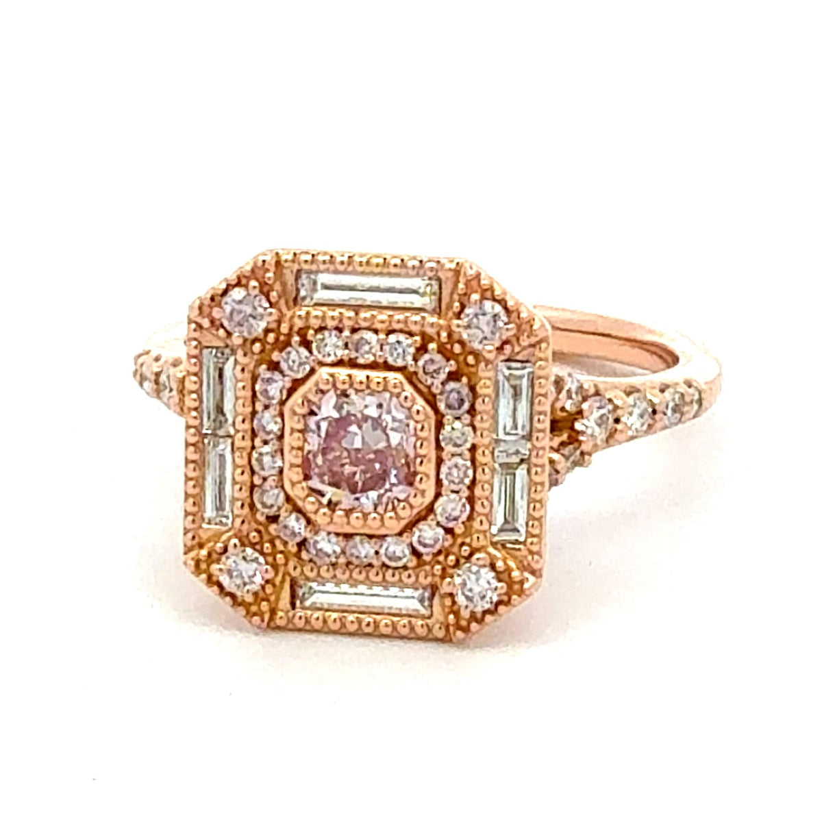 Natural Color Fancy Purplish Pink Diamond Ring by Stuller, SKU 130-00169, view 3 — Moses Jewelers
