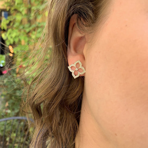 "G-Boutique" Lotus Earrings by Gumuchian Fils Ltd, SKU 150-16648, view 2 — Moses Jewelers