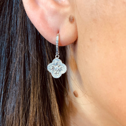 "Fleur" Drop Earrings by Gumuchian Fils Ltd, SKU 150-16851, view 2 — Moses Jewelers