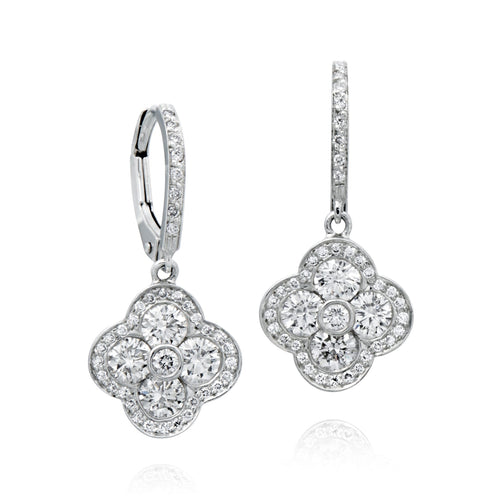 "Fleur" Drop Earrings by Gumuchian Fils Ltd, SKU 150-16851, main view — Moses Jewelers