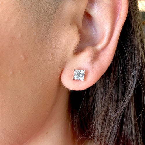 2.01 Carat TW Diamond Stud Earrings by Stuller, SKU 150-16900, view 2 — Moses Jewelers