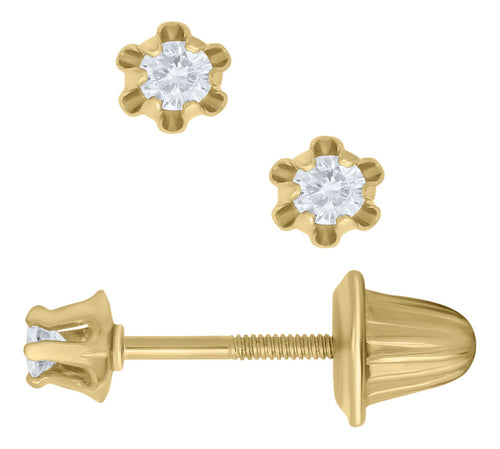 Child's Diamond Stud Earrings by Marathon, SKU 150-17066, main view — Moses Jewelers