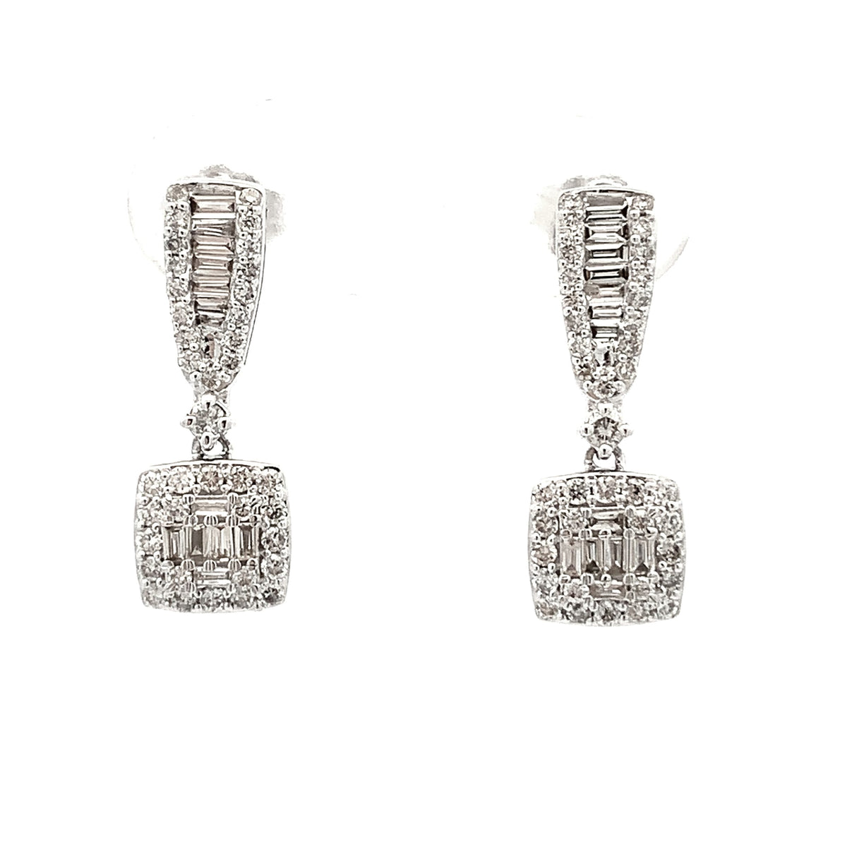 Diamond Drop Earrings by Gem Star, SKU 150-16904, main view — Moses Jewelers