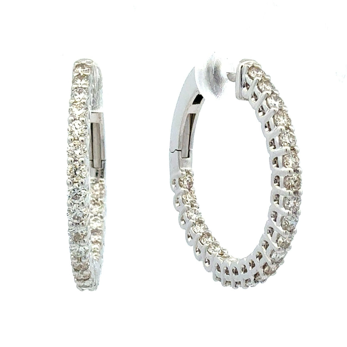 Inside-Out Diamond Hoop Earrings by Apex, SKU 150-17013, main view — Moses Jewelers