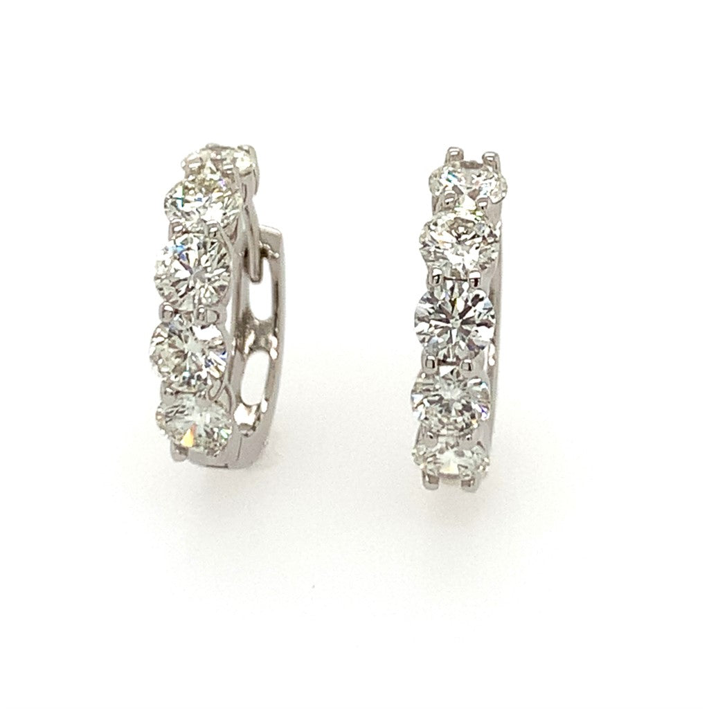 Diamond Huggie Hoop Earrings by Apex, SKU 150-17017, main view — Moses Jewelers