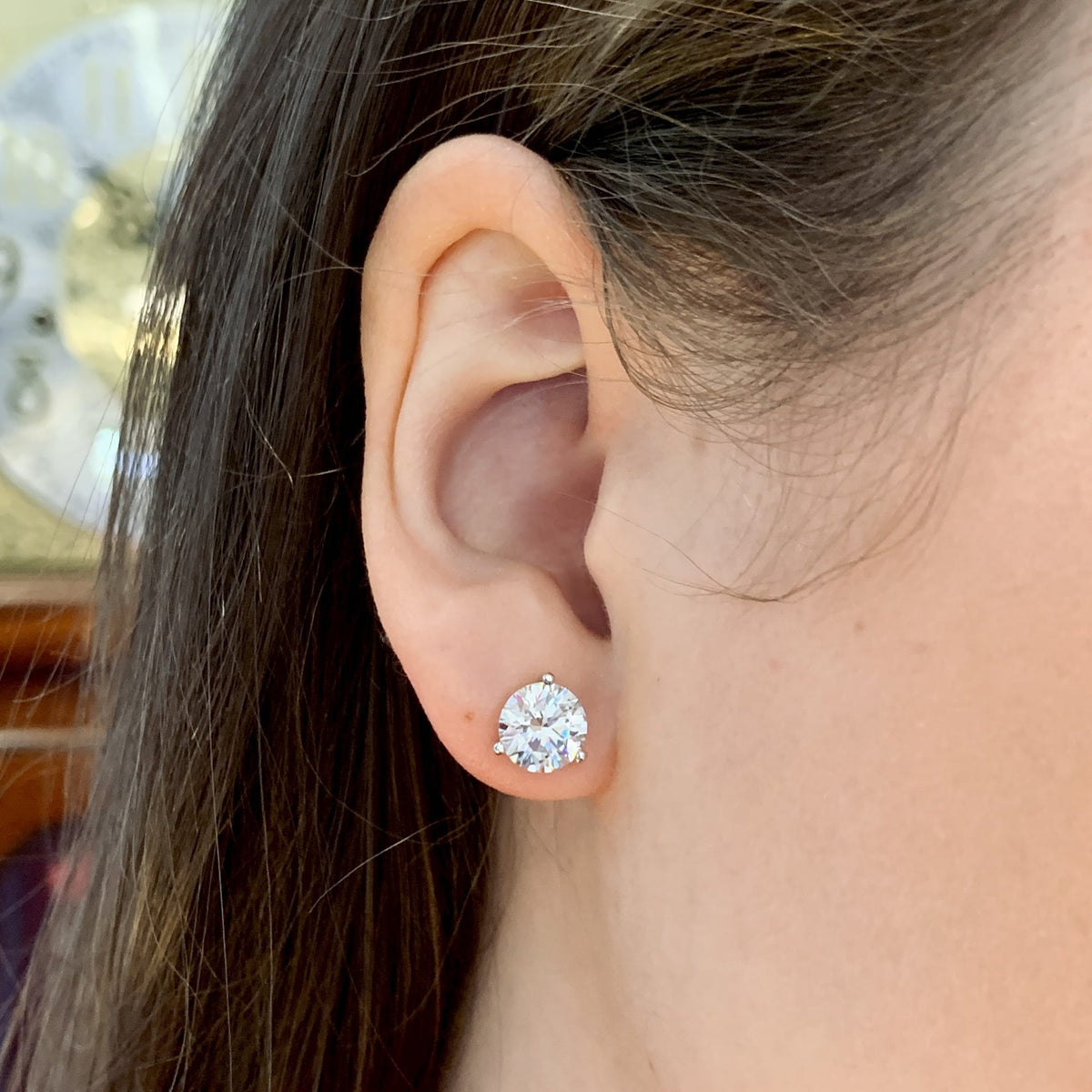 Lab-Grown 3.00 CT TW Diamond Studs by Quality Gold, Inc, SKU 150-17077, view 2 — Moses Jewelers