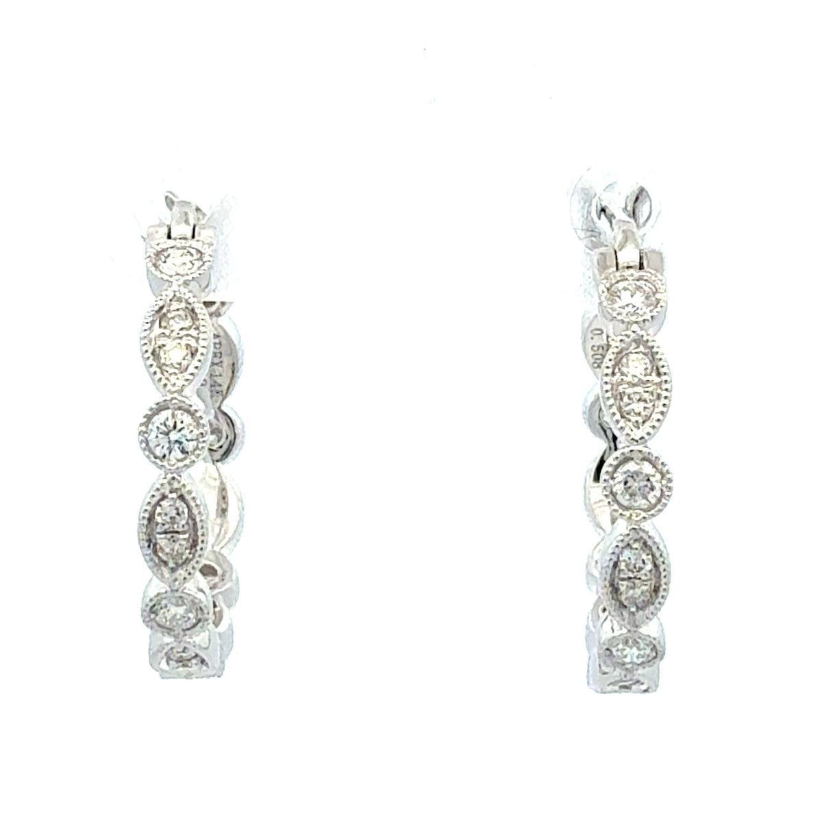Diamond Hoops by Apex, SKU 150-17081, main view — Moses Jewelers