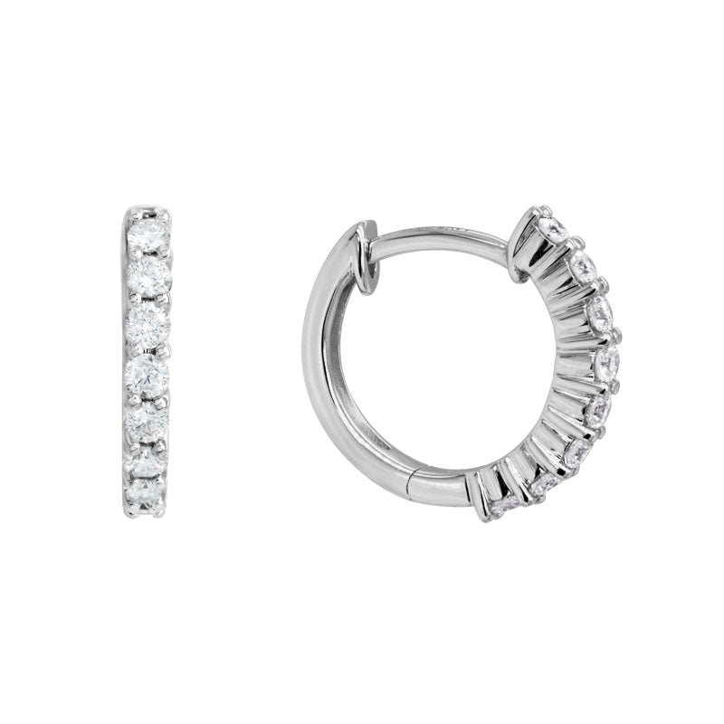 Diamond Huggie Hoop Earrings by Artistry, Ltd, SKU 150-17093, main view — Moses Jewelers