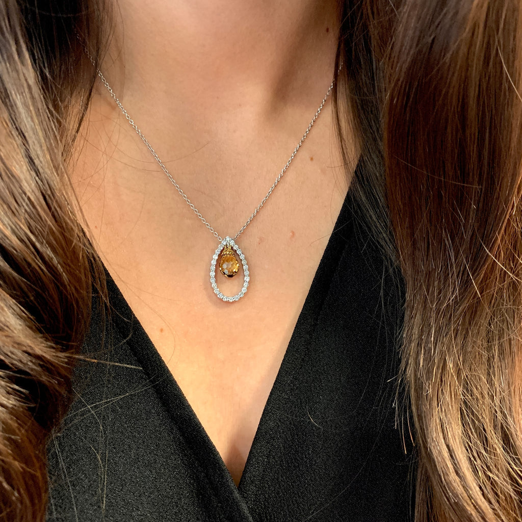 Fancy Brown Diamond Necklace by Apex, SKU 160-14544, view 2 — Moses Jewelers