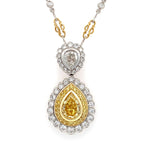 Fancy Vivid Yellow Diamond Necklace by Michael Barin, SKU 160-14561, main view — Moses Jewelers
