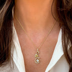 Fancy Vivid Orange-Yellow Diamond Necklace by Stuller, SKU 160-14696, view 2 — Moses Jewelers
