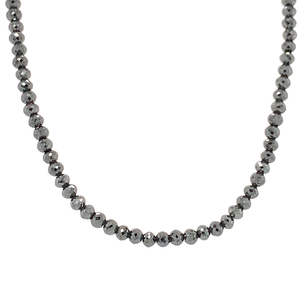 43 Carat TW Mirror Ball Black Diamond Beads by Manak Jewels, SKU 160-14737, main view — Moses Jewelers