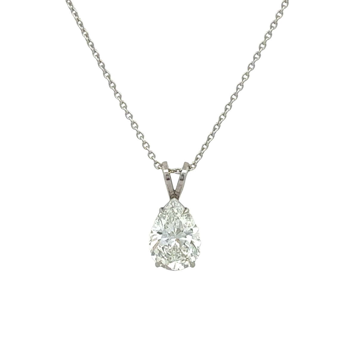 Internally Flawless Diamond Solitaire Necklace by Stuller, SKU 160-14700, main view — Moses Jewelers