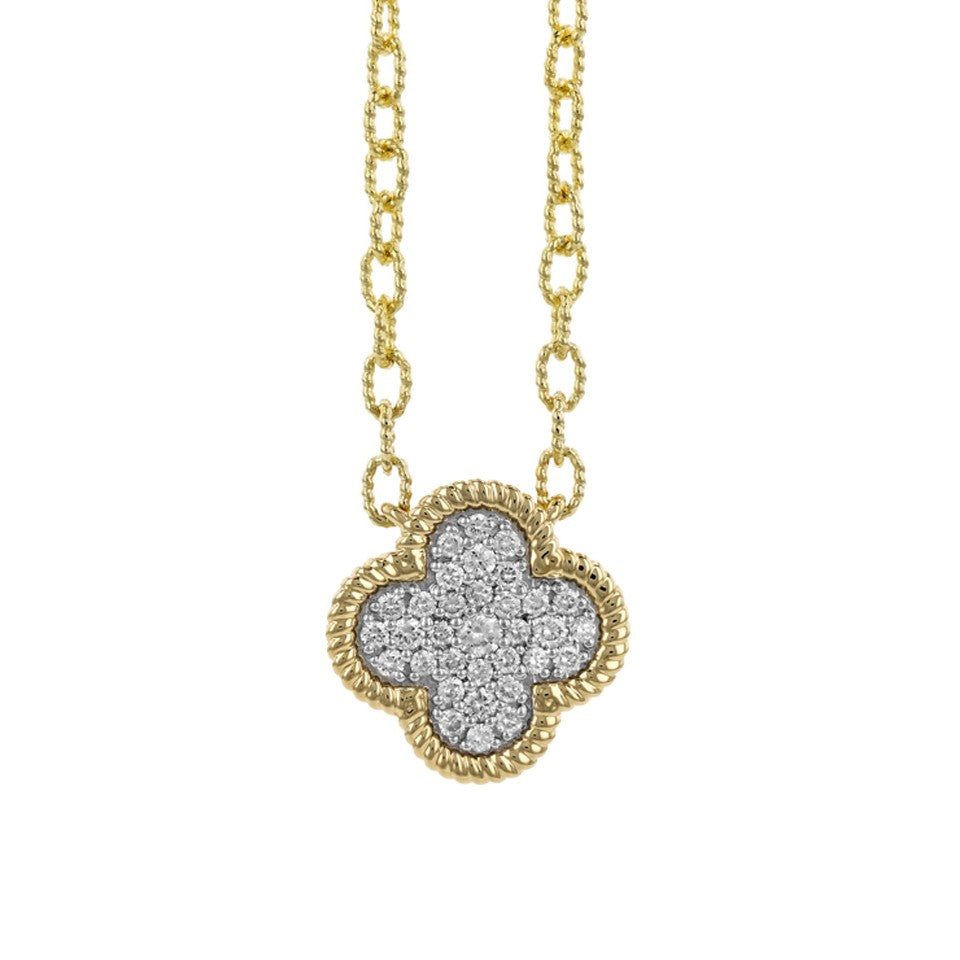Diamond Quatrefoil Necklace by Allison-Kaufman, SKU 160-14704, main view — Moses Jewelers