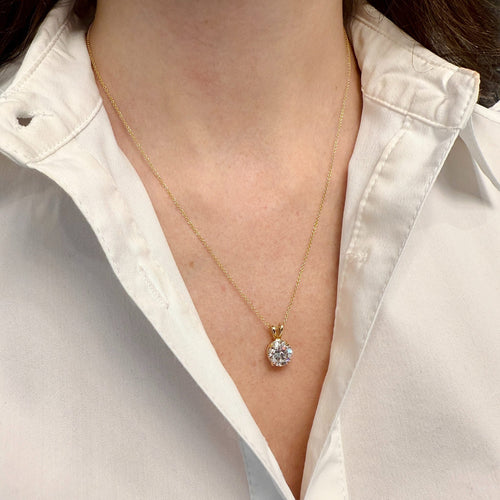 2.60 Carat Diamond Solitaire Necklace by Stuller, SKU 160-14717, view 2 — Moses Jewelers
