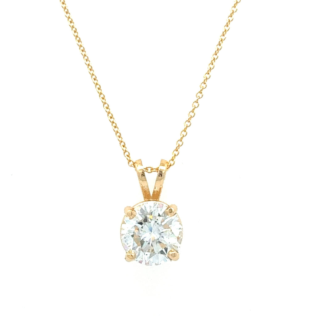 2.60 Carat Diamond Solitaire Necklace by Stuller, SKU 160-14717, main view — Moses Jewelers
