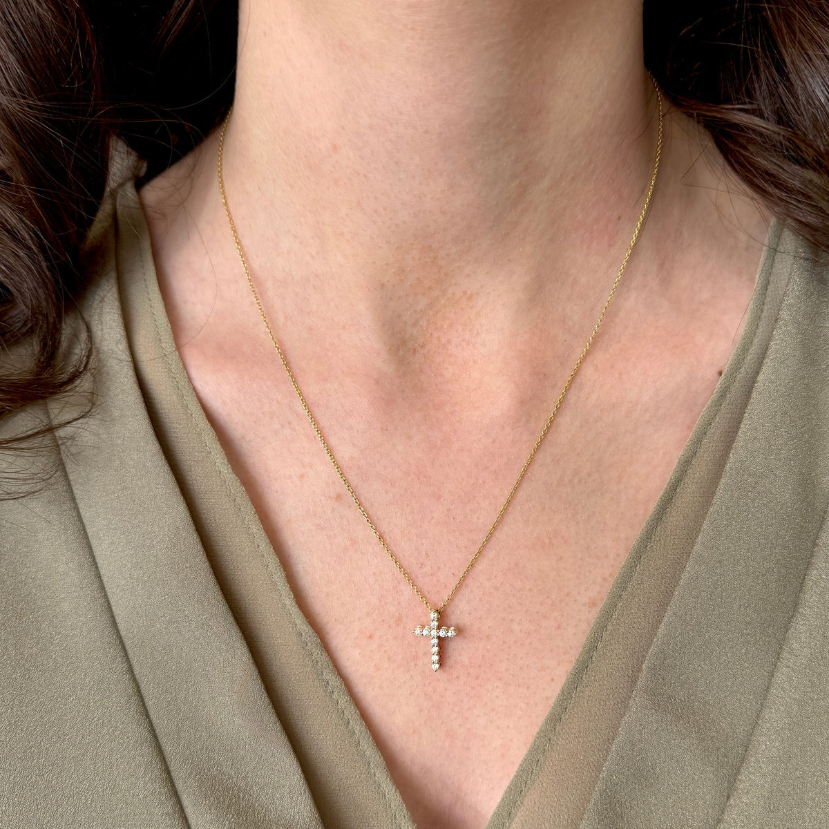 Diamond Cross Necklace by Apex, SKU 160-14738, view 2 — Moses Jewelers