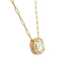 Hidden Halo Diamond Necklace
