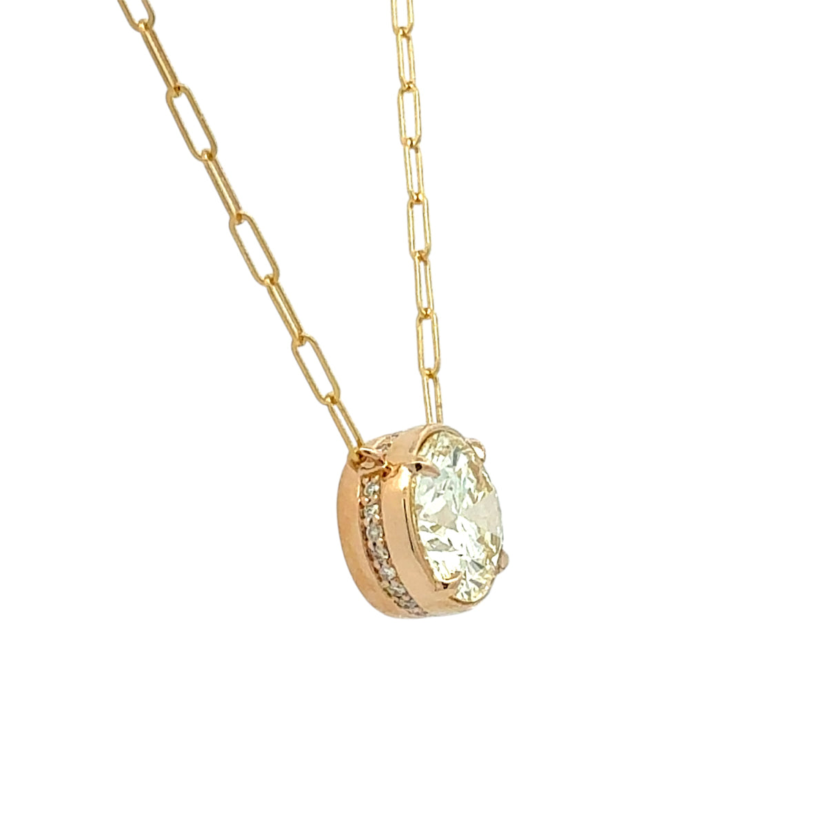 Hidden Halo Diamond Necklace