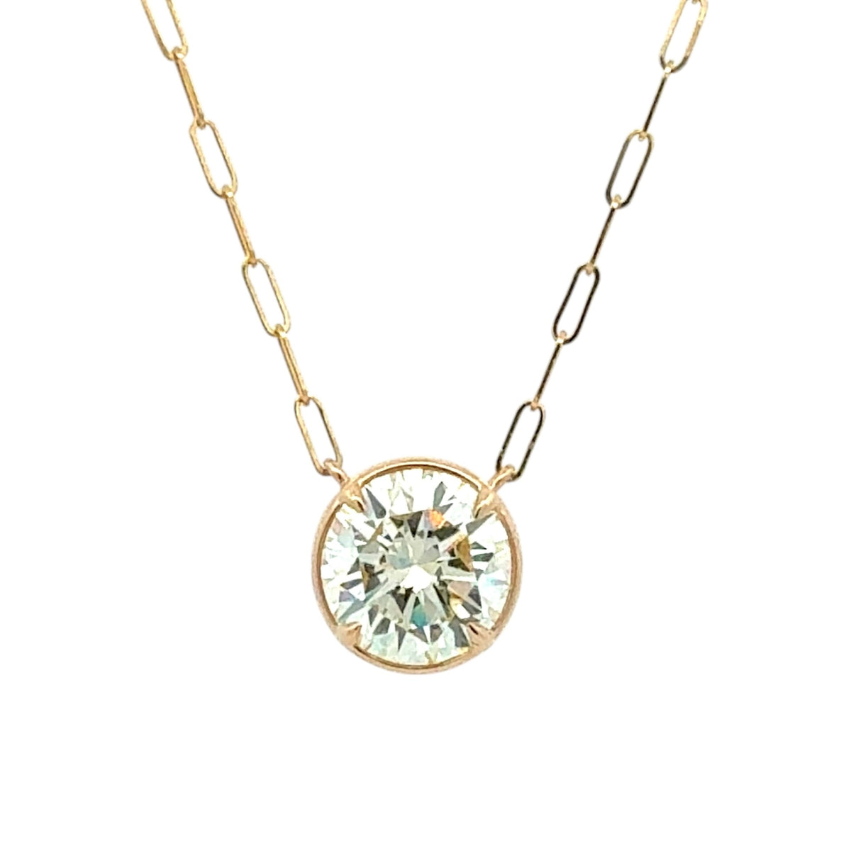 Hidden Halo Diamond Necklace