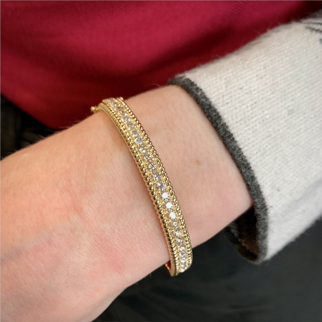 Rope Edge Diamond Bangle by Apex, SKU 170-03702, view 2 — Moses Jewelers
