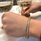 Diamond Flex Cuff by DA Gold Products Corp., SKU 170-03720, view 2 — Moses Jewelers