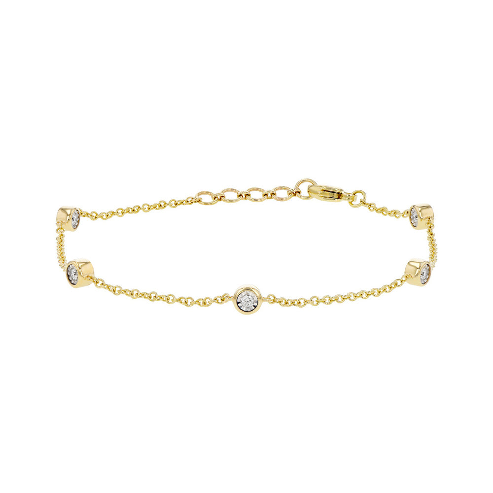 Diamond Station Bracelet by Allison-Kaufman, SKU 170-03774, main view — Moses Jewelers