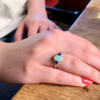 Opal & Blue Sapphire Ring by Idaho Opal & Gem Corporation, SKU 200-07010, view 2 — Moses Jewelers