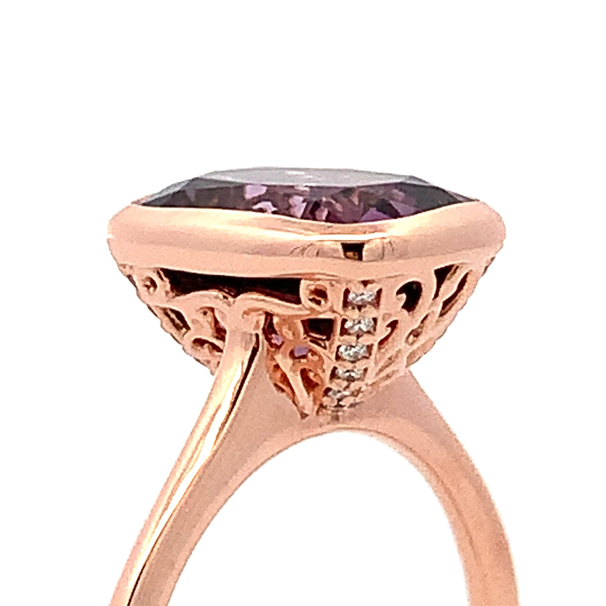 Purple-Pink Spinel Ring by Stuller, SKU 200-07091, view 4 — Moses Jewelers