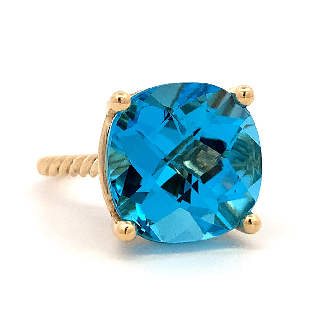 Swiss Blue Topaz Ring by Stuller, SKU 200-07094, main view — Moses Jewelers