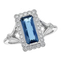 London Blue Topaz Ring by Allison-Kaufman, SKU 200-07105, main view — Moses Jewelers