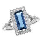 London Blue Topaz Ring by Allison-Kaufman, SKU 200-07105, main view — Moses Jewelers