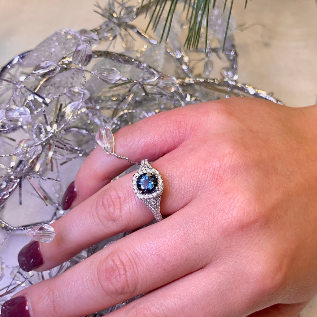 Violet Blue Spinel Ring