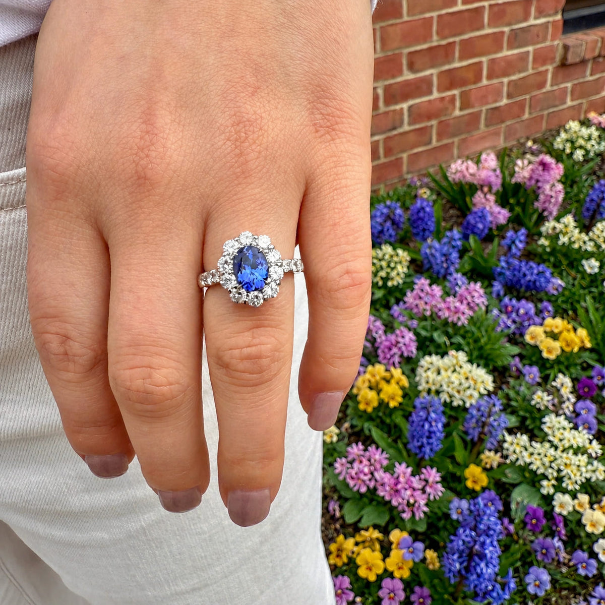 Tanzanite Ring by DG Jewelry Inc., SKU 200-07128, view 2 — Moses Jewelers