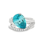Blue Zircon Ring by Stuller, SKU 200-07134, main view — Moses Jewelers
