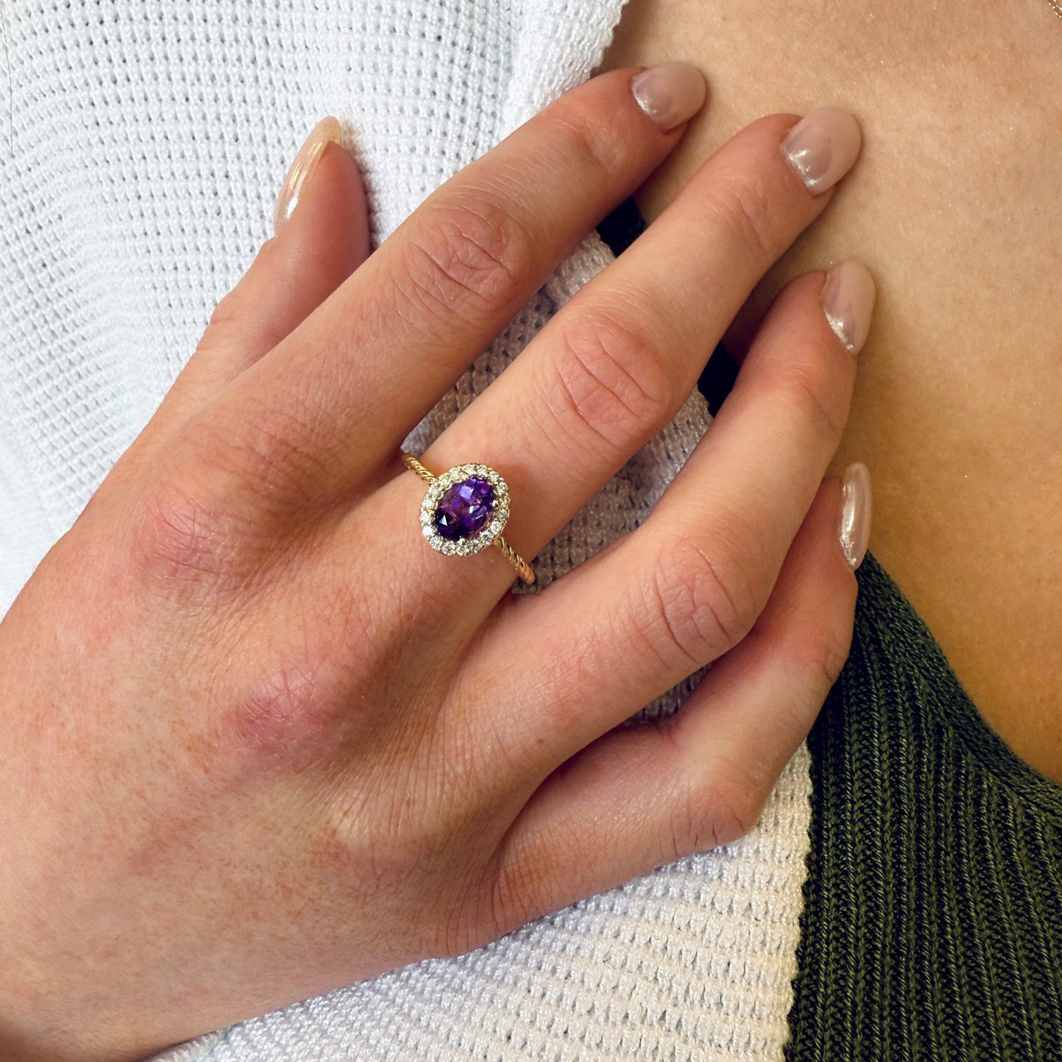 Amethyst Ring by Stuller, SKU 200-07180, view 2 — Moses Jewelers