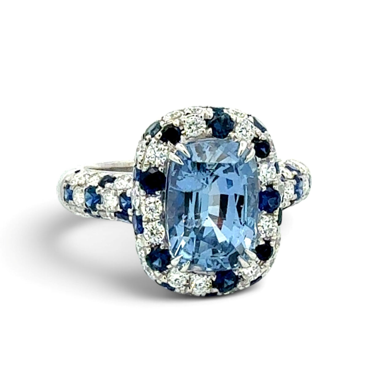 Unheated Ceylon Sapphire Ring by Apex, SKU 200-07188, main view — Moses Jewelers