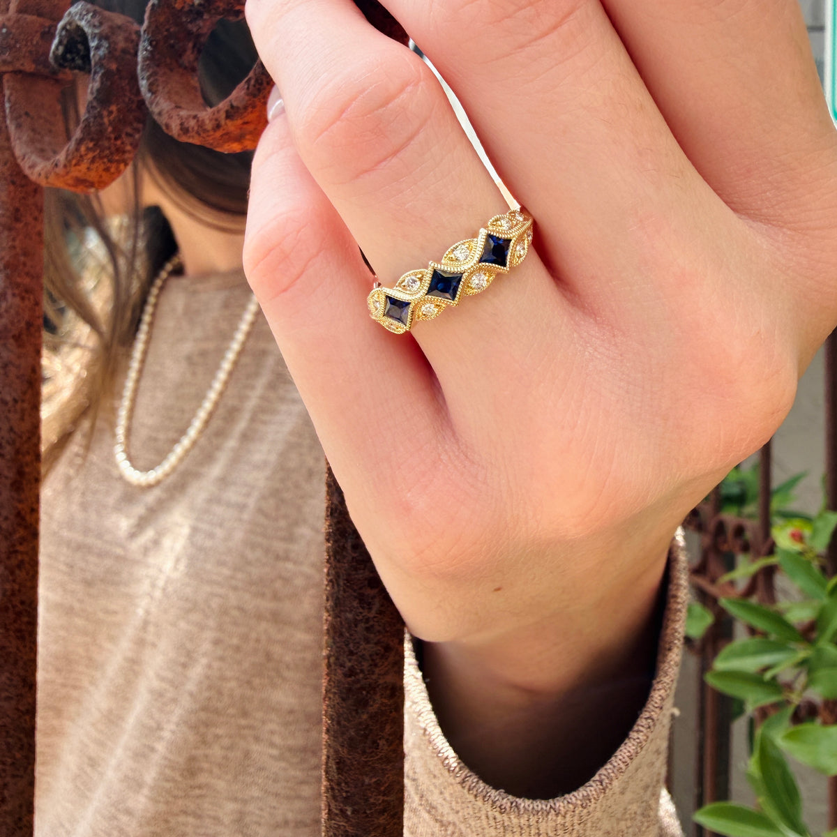 Stackable Blue Sapphire Ring